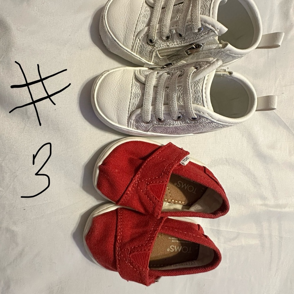 Toms Red Moccasins Slip-On Shoes
